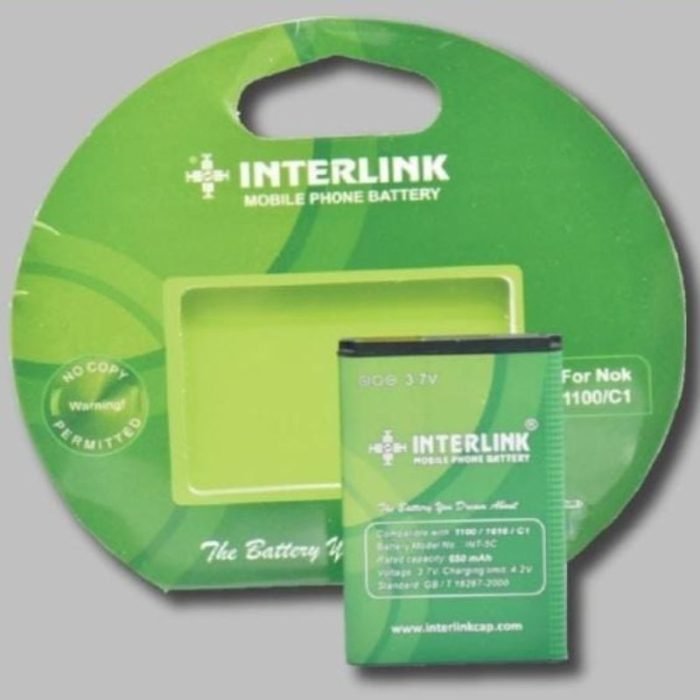 Interlink 1100 (5C) Nokia Cell Phone Battery
